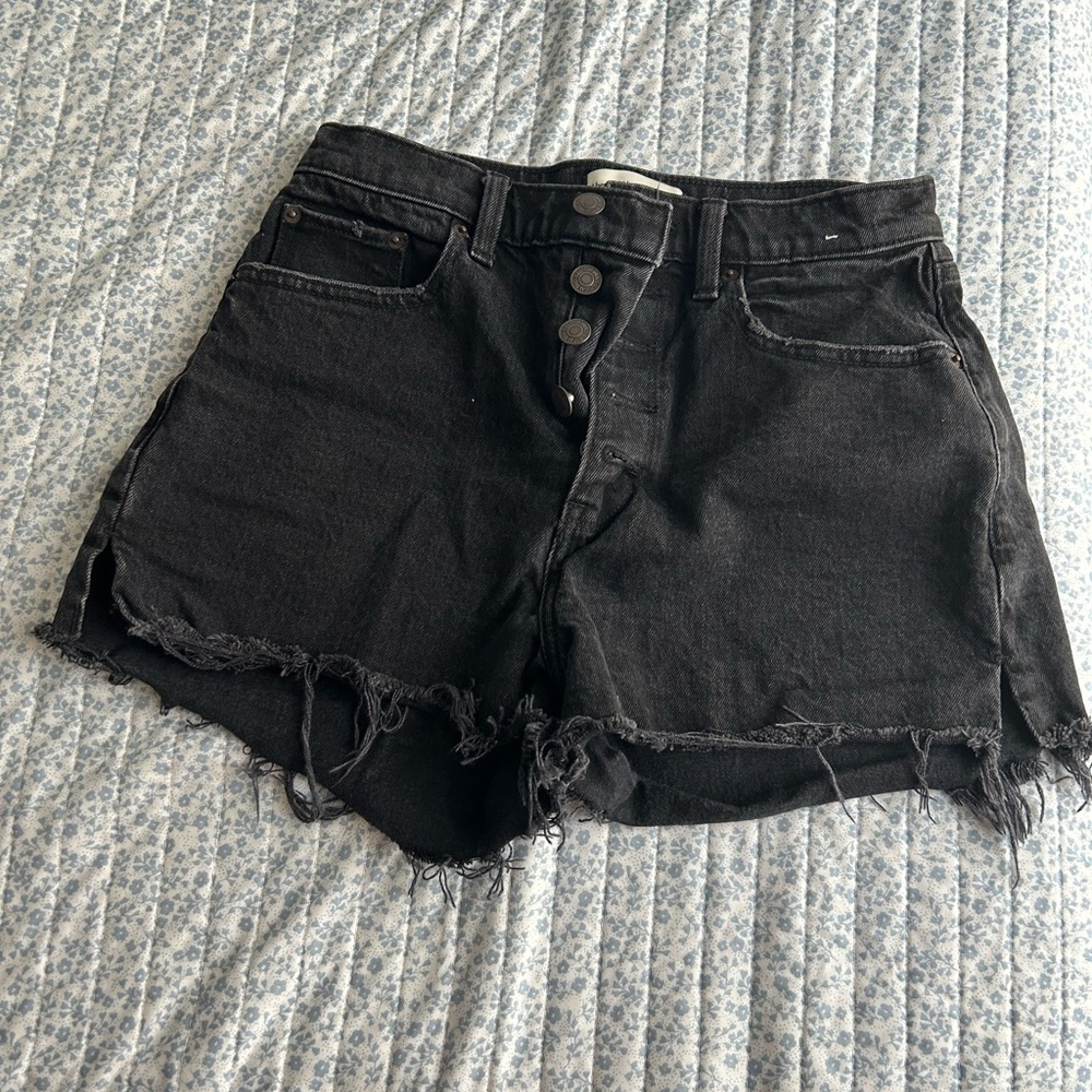 Abercrombie curve love Black Jean Shorts